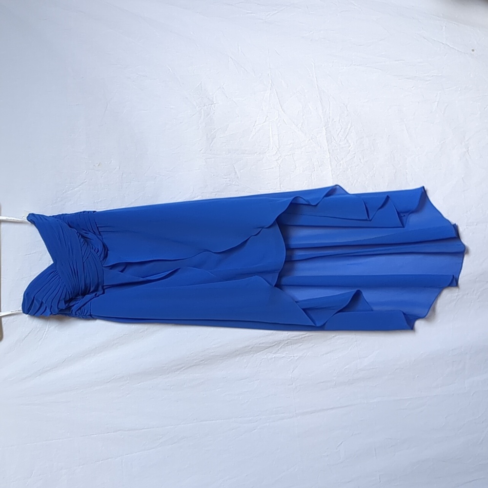 David’s bridal high low cobalt blue bridesmaid dress 12